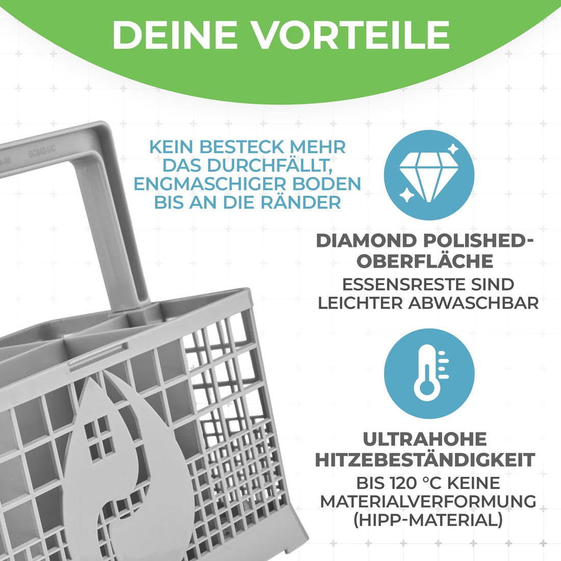 Vorteile - Olleira Spülmaschinen - Besteckkorb