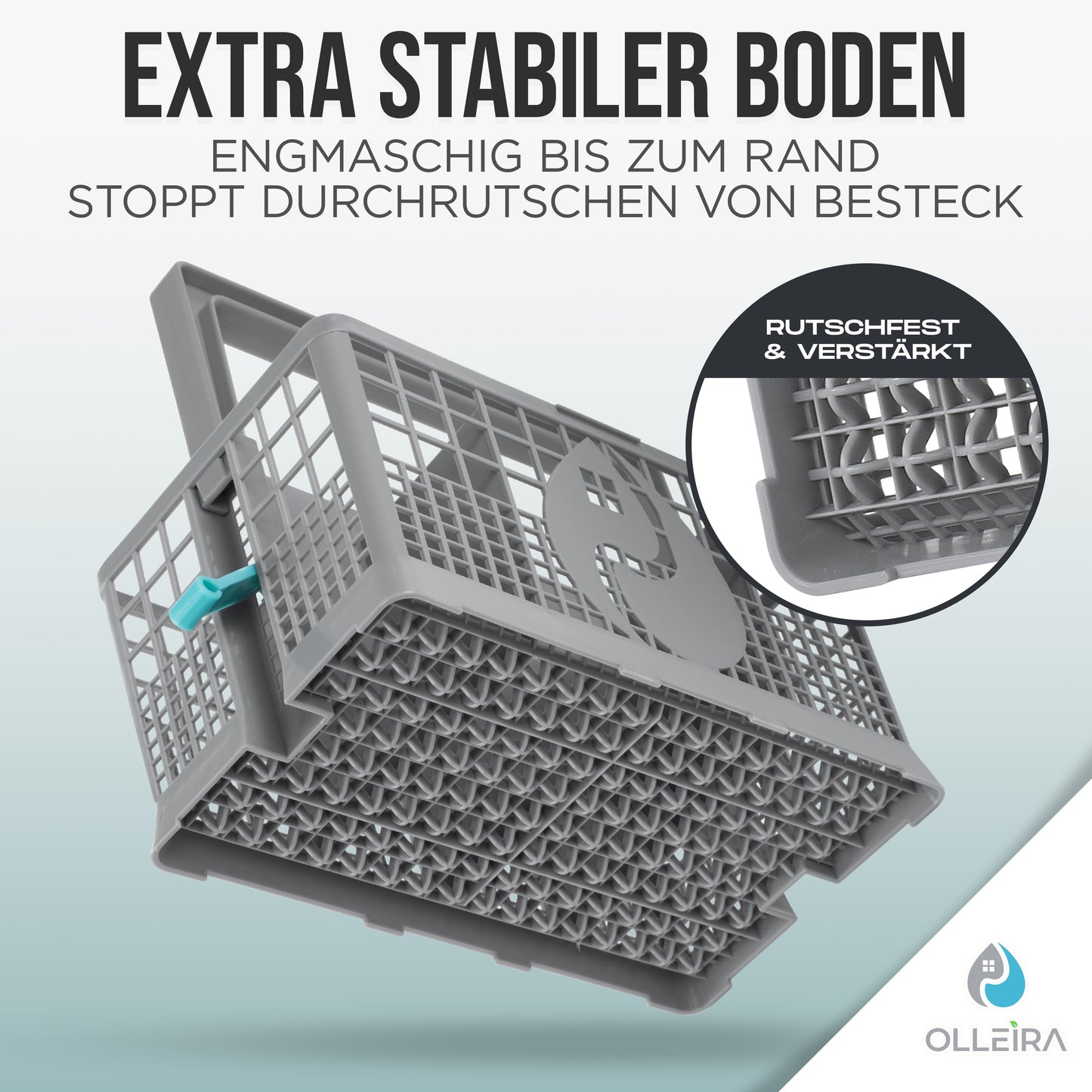 Besteckkorb Spülmaschine universal mit Halteclip – kompatibel mit Geräten von Marken wie Siemens, Bosch, Beko, Neff, Juno, Exquisit und viele mehr
